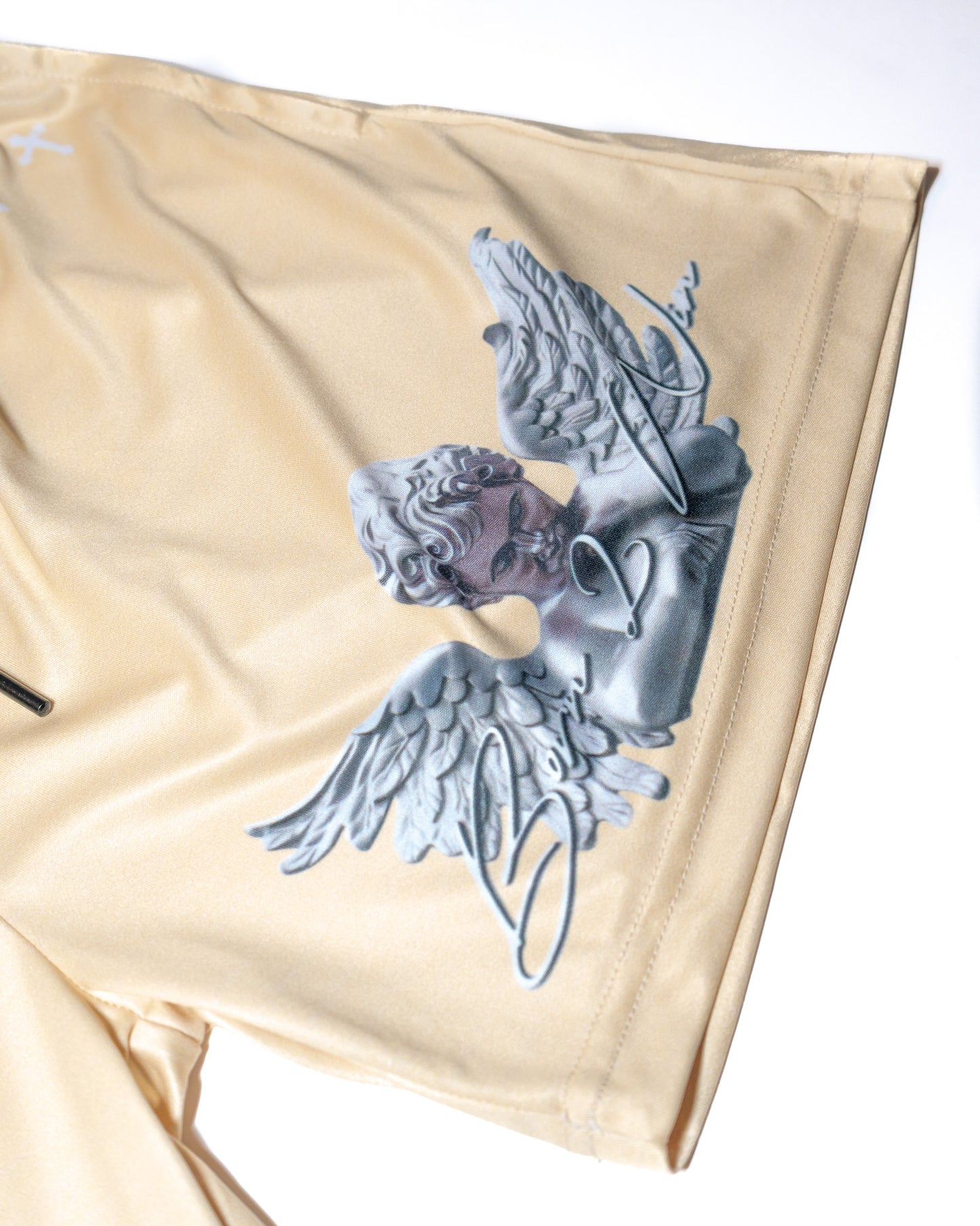 Beige "GA" Shorts
