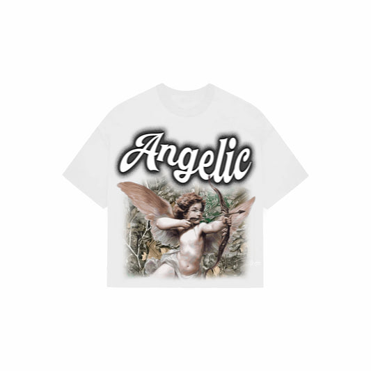 Angelic Crop Tee White