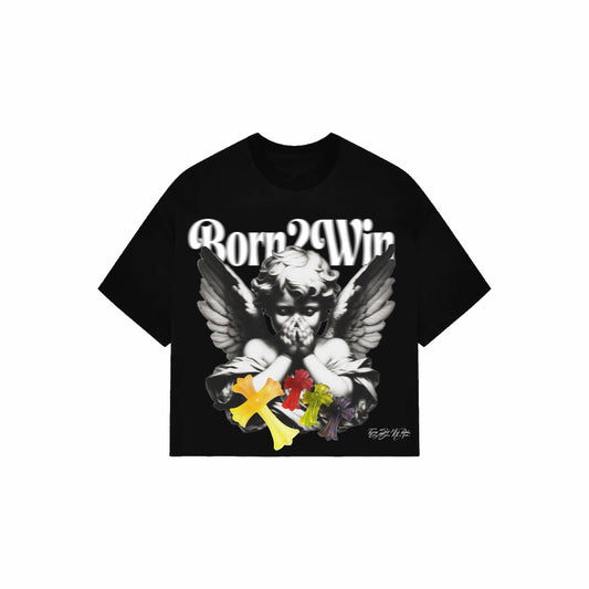 Logo Crop Tee Black
