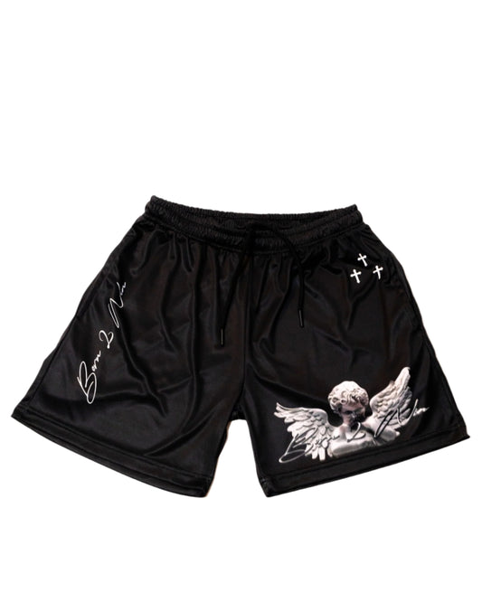 Black "GA" Shorts
