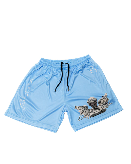 Baby Blue "GA" Shorts