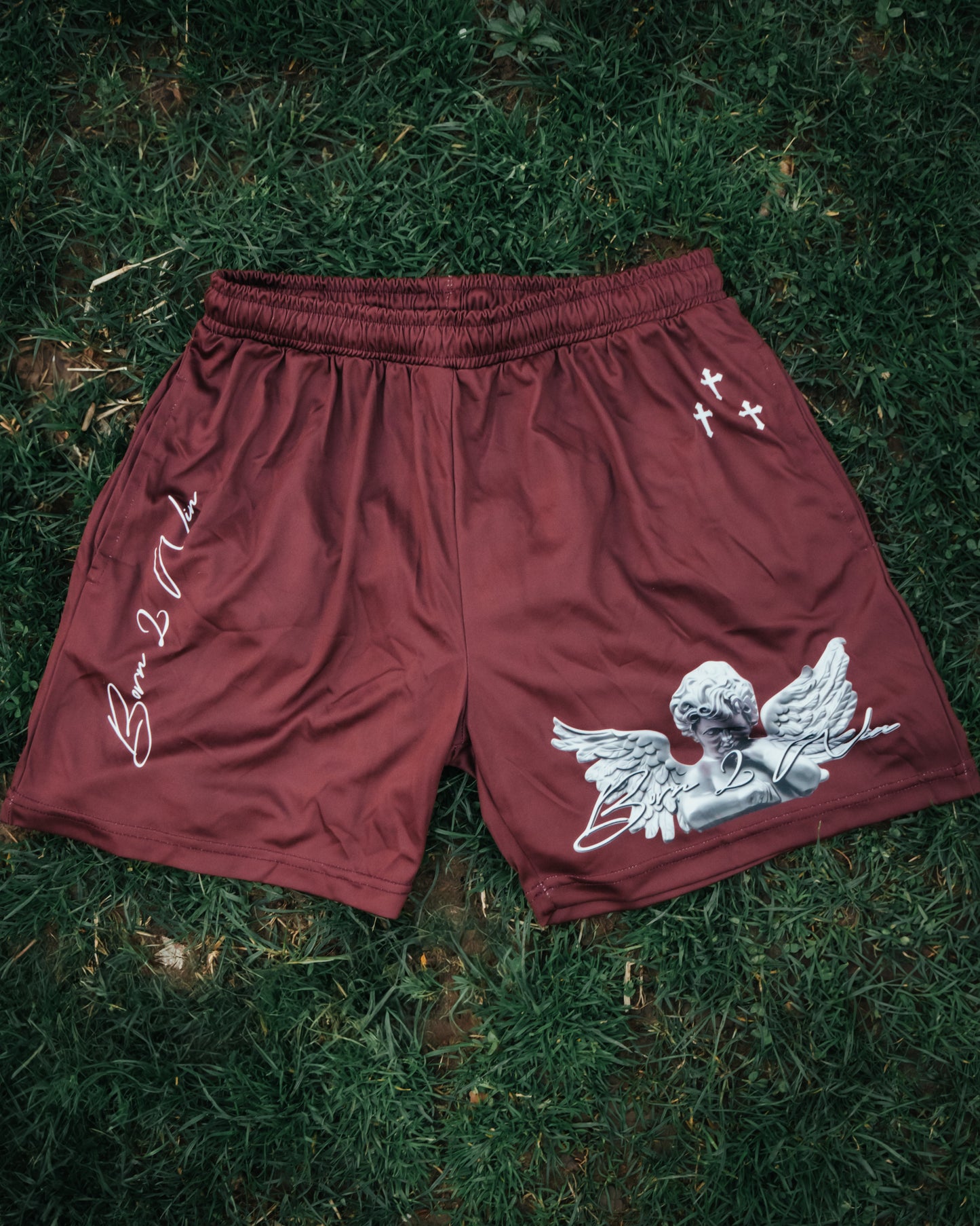 Velvet Red "GA" Shorts