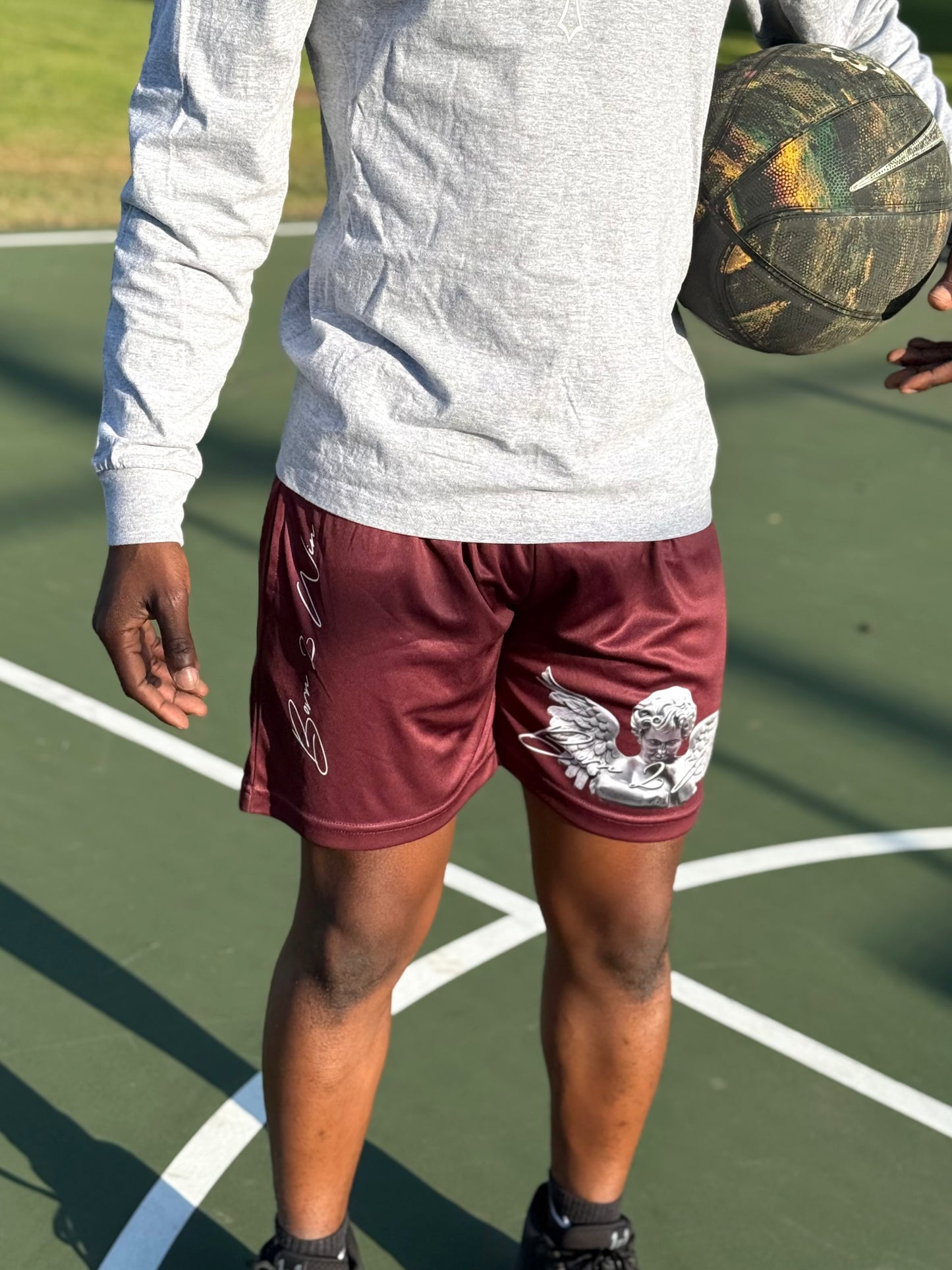 Velvet Red "GA" Shorts